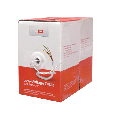 Cable 100% Cobre INDUSTRIAL/ 4 x 22 AWG/ de color blanco / 305m / para aplicaciones en sistemas de Intrusión / Control de Acceso y TV Porteros