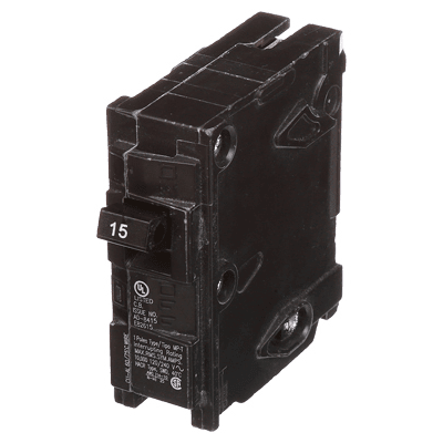 Interruptor automático enchufable tipo QP 1 polo, 15 amp.