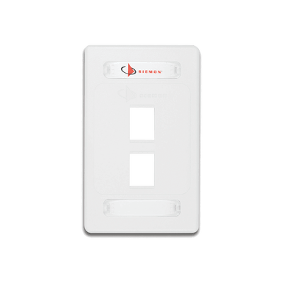Placa de Pared Modular 10G MAX de 2 Salidas, Color Blanco