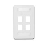 Placa de Pared Modular 10G MAX de 4 Salidas, Color Blanco