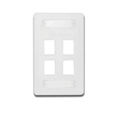 Placa de Pared Modular 10G MAX de 4 Salidas, Color Blanco