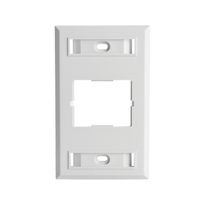 Placa de Pared CT, Para un Acoplador, Color Blanco, Versión Bulk (Sin Empaque Individual)