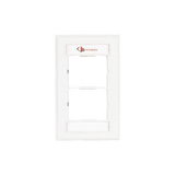 Placa de Pared CT, Para dos Acopladores, Color Blanco
