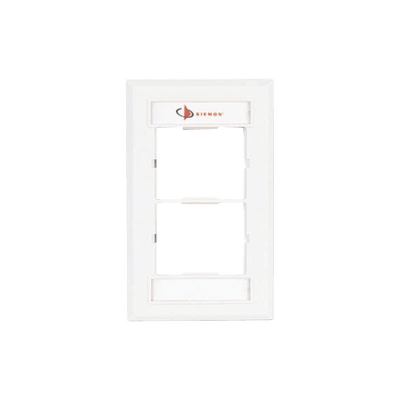 Placa de Pared CT, Para dos Acopladores, Color Blanco