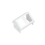 Adaptador para Placa de Pared CT, de dos salidas, Angulado, color blanco