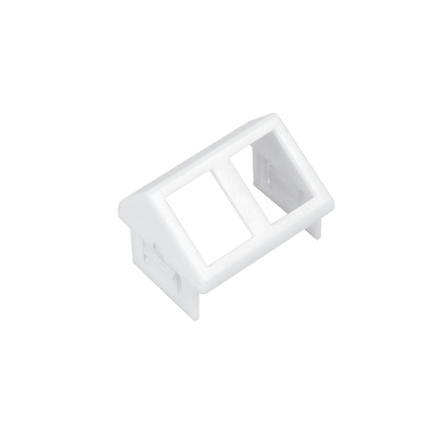 Adaptador para Placa de Pared CT, de dos salidas, Angulado, color blanco