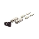 Conector de Fibra Óptica SC Duplex, Epoxico, Fibra Recubierta, Multimodo, Botas Color Negro y Beige (No pre-pulido)