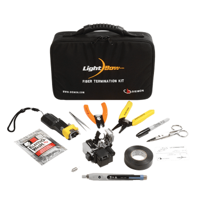 Kit de Herramienta "LightBow" para Terminación de Conectores de fibra óptica Pre-pulidos LC/SC, Monomodo o Multimodo