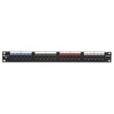 Patch Panel UTP HD6 de 24 puertos, Precargado con Jacks Categoría 6, Plano, 1UR