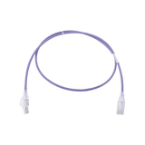 Patch Cord MC6 Modular Cat6 UTP, CM/LS0H, 3ft, Color Violeta, Diámetro Reducido (28AWG), Versión Bulk (Sin Empaque Individual)