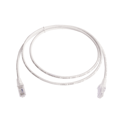Patch Cord MC6 Modular Cat6 UTP, CM/LS0H, 5ft, Color Blanco