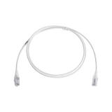 Patch Cord MC6 Modular Cat6 UTP, CM/LS0H, 5ft, Color Blanco, Diámetro Reducido (28AWG)