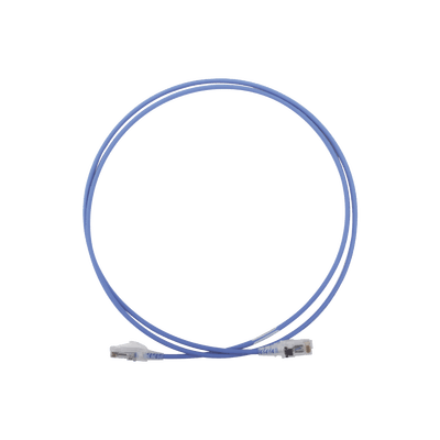 Patch Cord MC6 Modular Cat6 UTP, CM/LS0H, 5ft, Color Azul, Diámetro Reducido (28AWG)