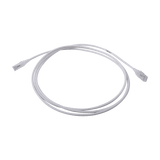 Patch Cord MC6 Modular Cat6 UTP, CM/LS0H, 7ft, Color Blanco, Diámetro Reducido (28AWG)