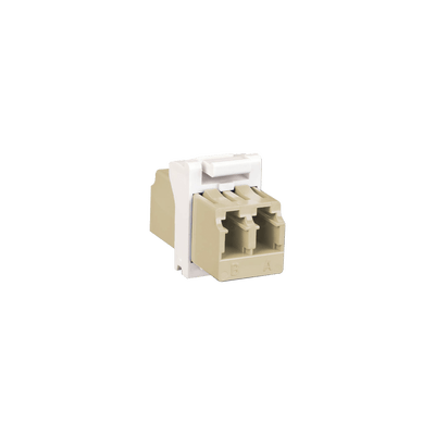 Módulo Acoplador MAX de Fibra Óptica, LC Duplex, Compatible con Monomodo y Multimodo, Color Blanco