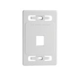 Placa de pared modular MAX, de 1 salida, color blanco, version bulk (Sin Empaque Individual)