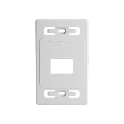 Placa de pared modular MAX, de 2 salidas, color blanco, version bulk (Sin Empaque Individual)