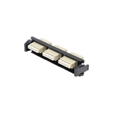 Placa acopladora de Fibra Óptica Quick-Pack, Con 3 Conectores LC Quad (12 Fibras), Para fibra Multimodo, Beige