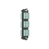 Placa acopladora de Fibra Óptica Quick-Pack, Con 6 Conectores LC Quad (24 Fibras), Para Fibra Multimodo, Aqua
