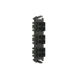 Placa acopladora de Fibra Óptica Quick-Pack, Con 6 Conectores SC Duplex (12 Fibras), Negro