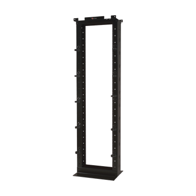 Rack de Dos Postes Estándar de 19", Numerado, Fabricado en Aluminio y 45 Unidades de Rack, Profundidad de 457mm, Color Negro