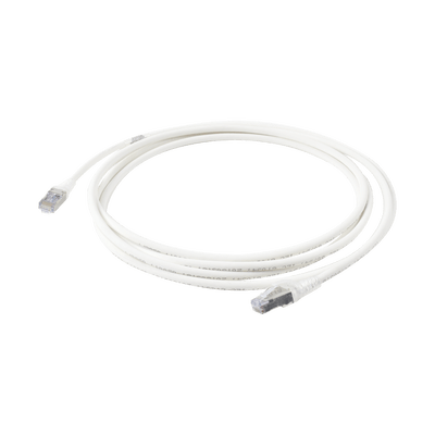 Patch Cord "Skinny" Cat6A Blindado S/FTP, 10ft, Diámetro Reducido 28 AWG, Color Blanco