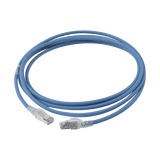 Patch Cord "Skinny" Cat6A Blindado S/FTP, 10ft, Diámetro Reducido 28 AWG, Color Azul