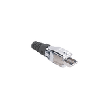 Plug TERA de 4 pares, Compatible con cable solido de 0.64 - 0.55mm (22 - 23 AWG) S/FTP y F/FTP, Color negro