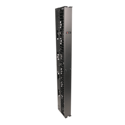 Organizador RouteIT Vertical Sencillo de 45UR, Fabricado en Acero Laminado en Frío 16AWG, 6in (152mm) de Ancho