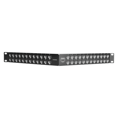 Patch Panel UTP Z-MAX Precargado con Jacks Categoría 6, de 48 puertos, Angulado, 1UR