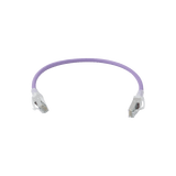Patch Cord Z-MAX Cat6A S/FTP, CM/LS0H, 1ft, Color Violeta, Versión Bulk (Sin Empaque Individual)