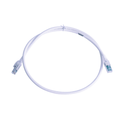 Patch Cord Z-MAX Cat6A S/FTP, CM/LS0H, 3ft, Color Blanco, Versión Bulk (Sin Empaque Individual)
