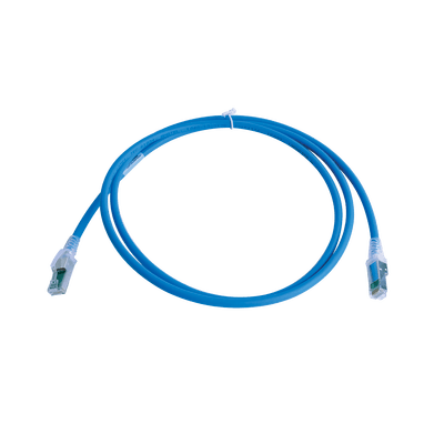 Patch Cord Z-MAX Cat6A S/FTP, CM/LS0H, 5ft, Color Azul, Versión Bulk (Sin Empaque Individual)