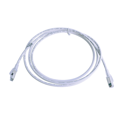 Patch Cord Z-MAX Cat6A S/FTP, CM/LS0H, 7ft, Color Blanco, Versión Bulk (Sin Empaque Individual)
