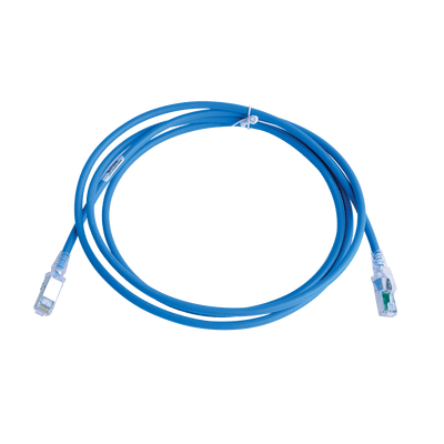 Patch Cord Z-MAX Cat6A S/FTP, CM/LS0H, 7ft, Color Azul, Versión Bulk (Sin Empaque Individual)