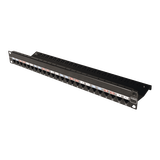 Patch Panel Z-MAX, de 24 puertos, Modular (vacío), Plano, 1UR