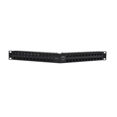 Patch Panel Z-MAX, de 48 puertos, Modular (vacío), Angulado, 1UR