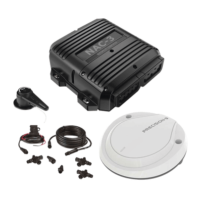 Kit piloto automático que incluye: piloto automático NAC-3, sensor de timón RF-25 y brújula de precisión-9