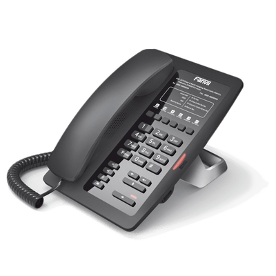 Teléfono IP para Hotelería, profesional con 6 teclas programables para servicio rápido (Hotline), plantilla personalizable con PoE