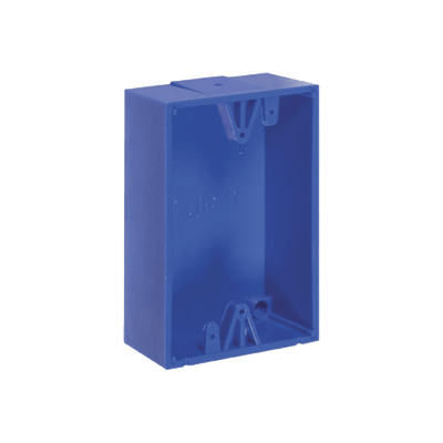 Caja trasera de montaje color azul para estaciones de parada STOPPER
