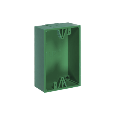 Caja trasera de montaje color verde para estaciones de parada STOPPER