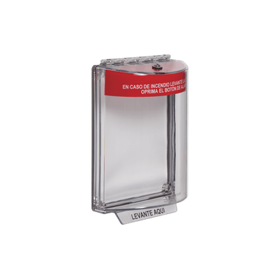 Cubierta Transparente Serie Universal Stopper®, Texto De Incendio En Español