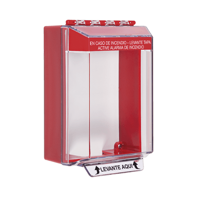 Cubierta Universal De Montaje Superficial, Con Espaciador 1.46", Serie Universal Stopper® Texto De Incendio En Español
