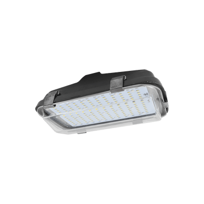 Luminaria LED para alumbrado publico de 45 watts de 12/24 Vcc incluye tempocontrolador, 5040 Lm