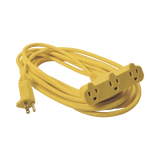 Extensión Eléctrica Tipo Abanico Uso Rudo 8 metros/ 127 V CA - 10 A Máximo / Color Amarilla.