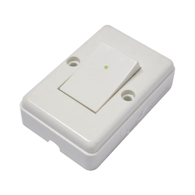 Apagador sencillo visible para sobreponer cuadrado 6a 127v