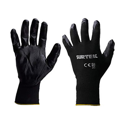 Guantes de Nylon con recubrimiento de nitrilo talla grande
