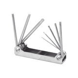 Juego de 8 llaves hexagonales Torx® tipo navaja, estuche metálico.