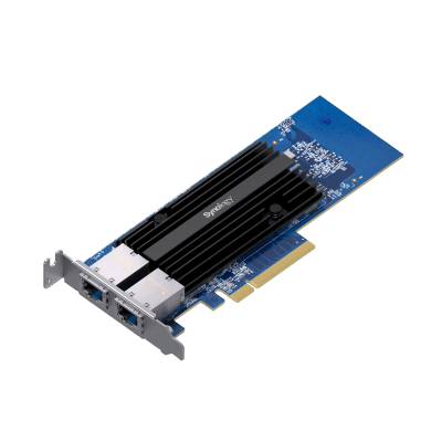 Adaptador de Red Synology E10G30-T2 | Doble Puerto 10 GbE | PCIe 3.0 x8 | Compatible con Synology | Link Aggregation.