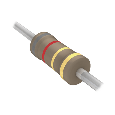 Resistencia Axial de Película de Carbón de 8.2 Ohm, 1/4 Watt, 5%